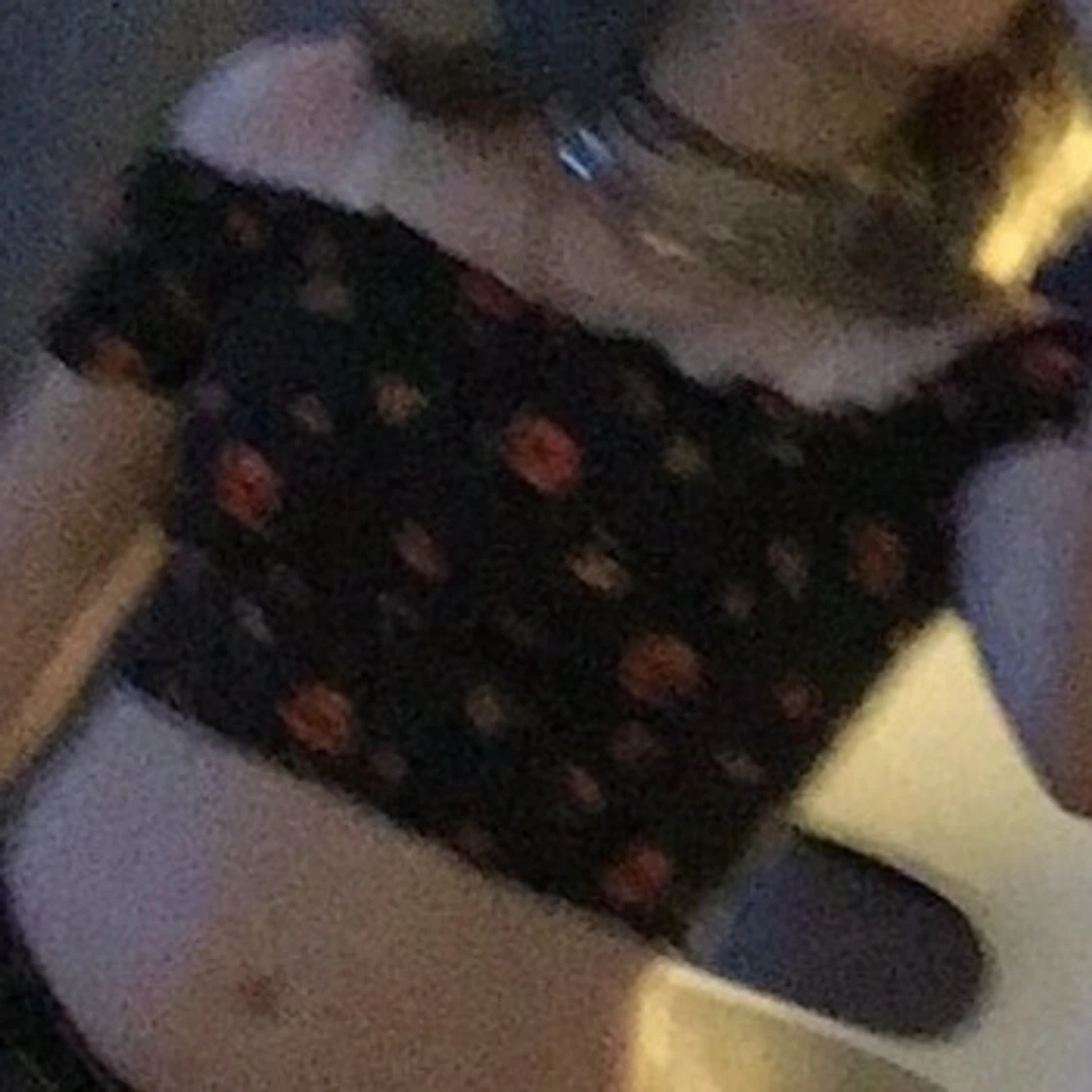 Black Floral Crop Tube Top with Sleeves - 90