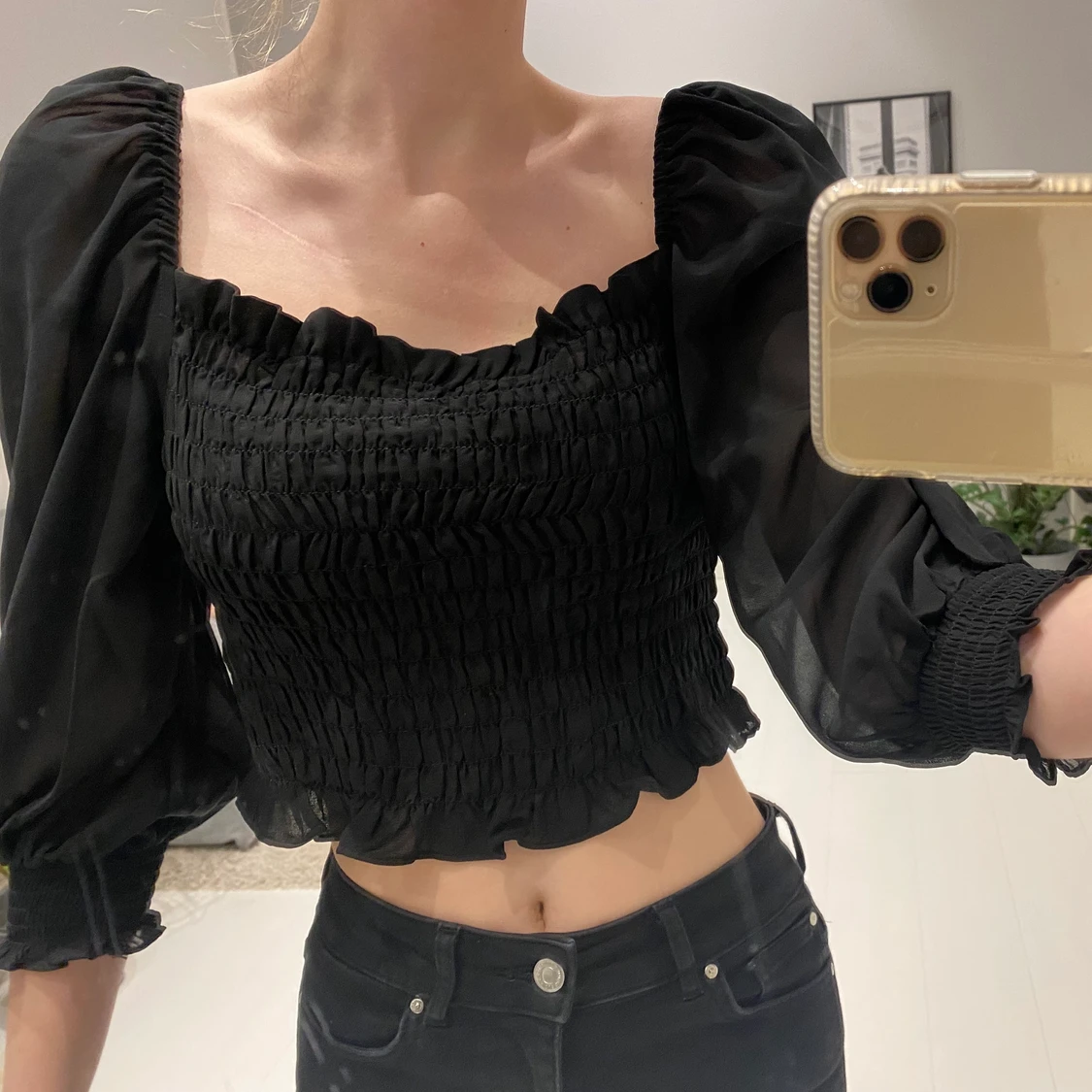Jätte fin svart blus/topp💘