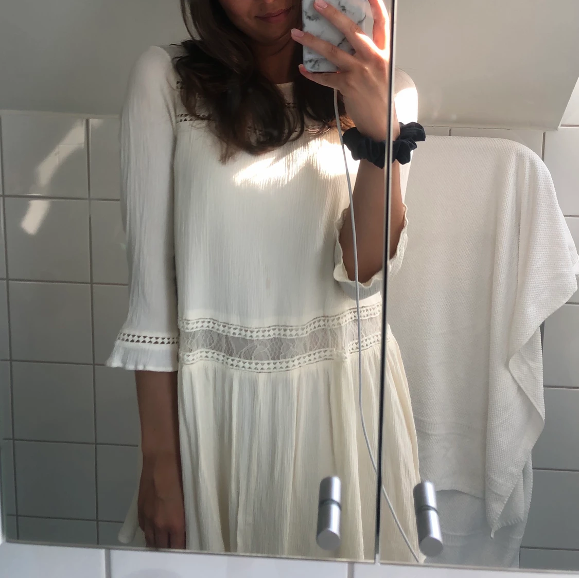 H&M vit klänning storlek 36