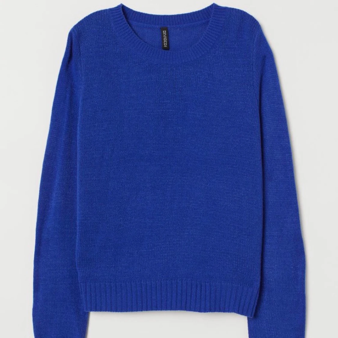 Blå stickad tröja  - 90