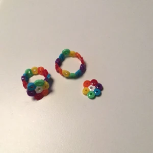 Regnbågs ring - Regnbågsfärgade pärl ringar