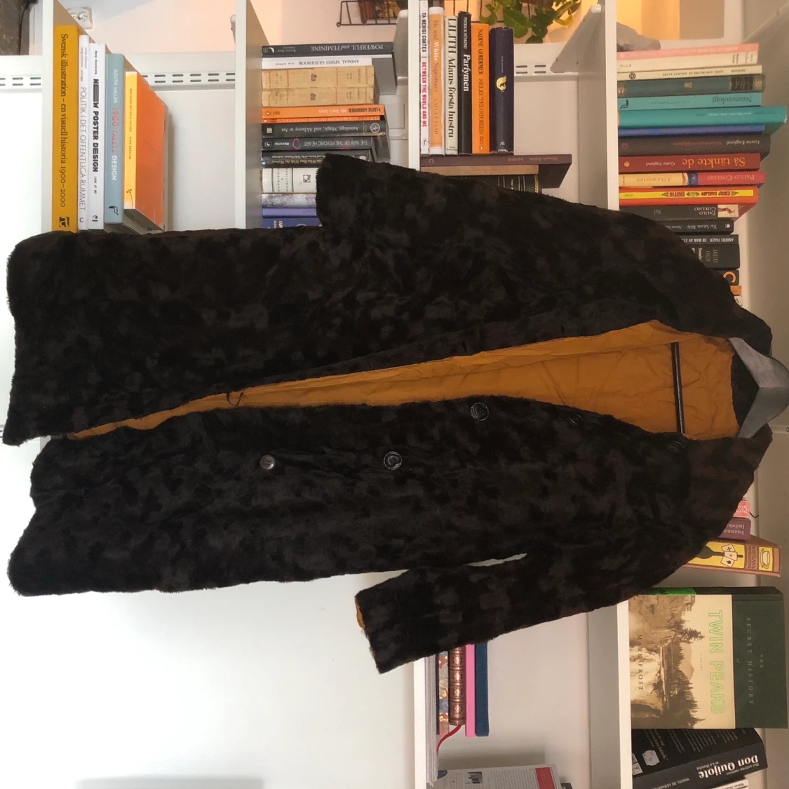 Faux fur vinterkappa - 90