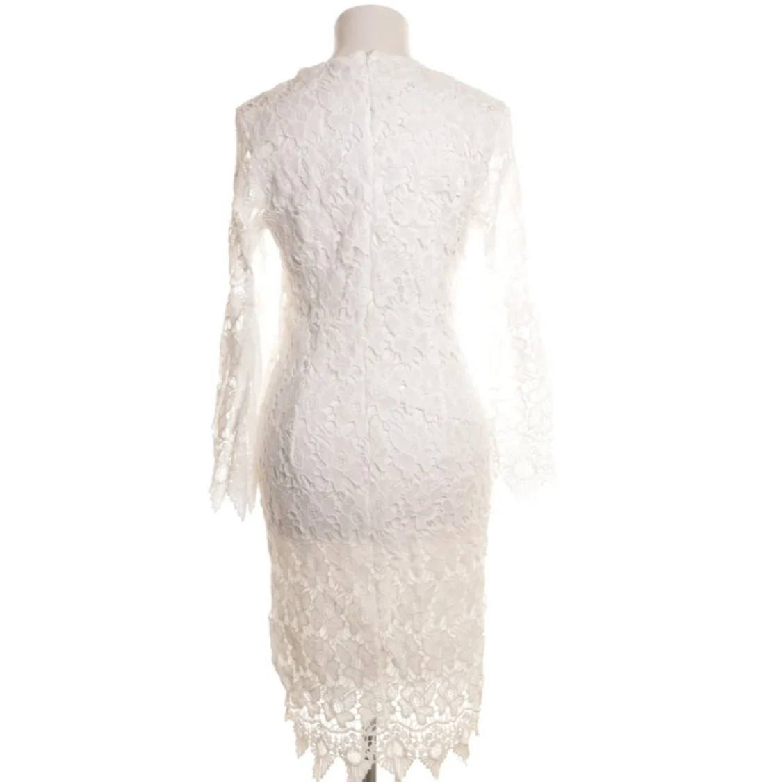 Vit lace hippie klänning - 90