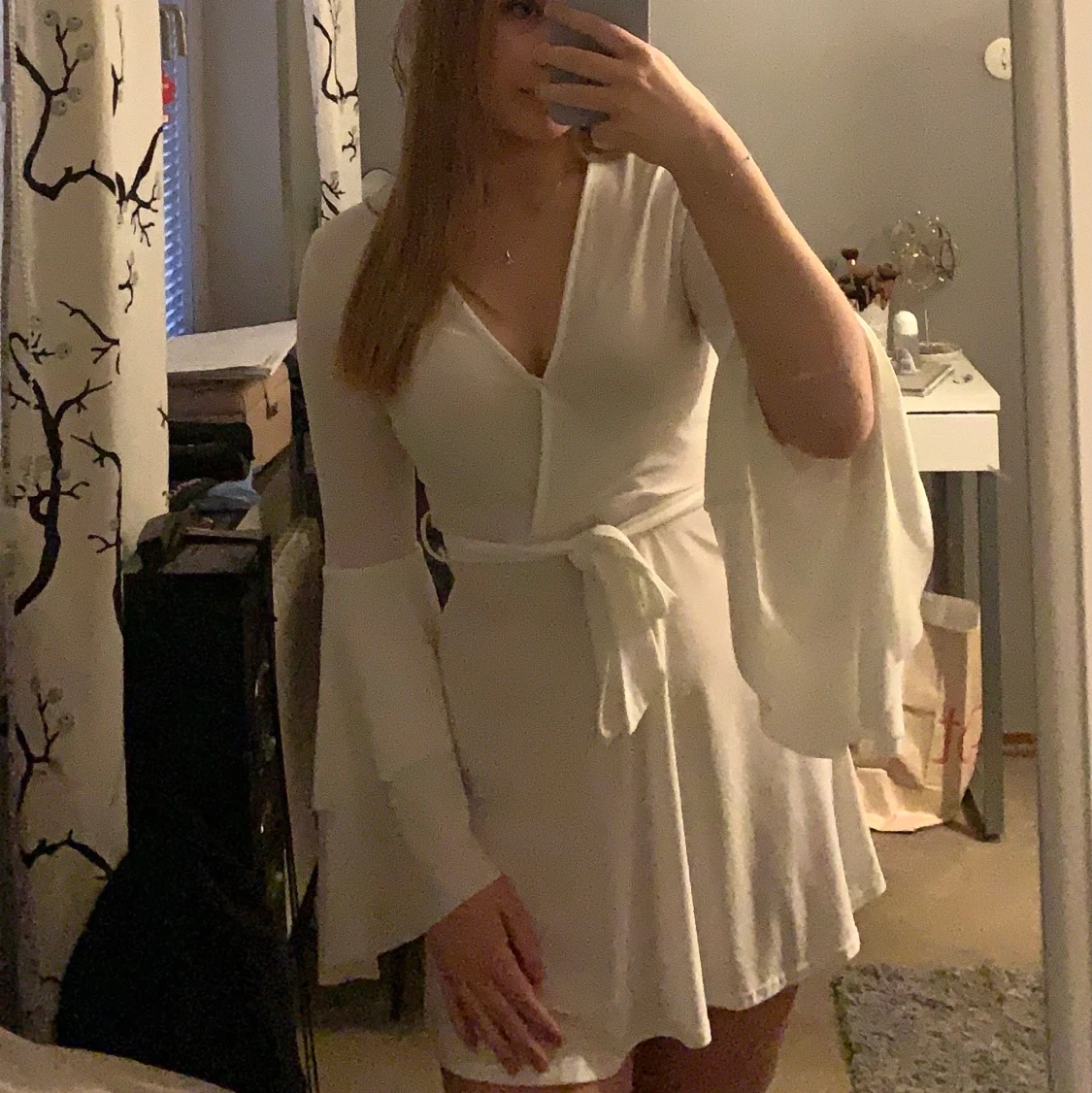 Vit klänning strl S - 90