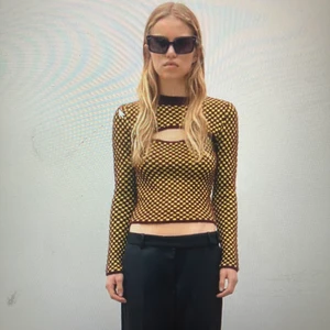 Slutsåld tröja från zara - Gul/brun topp som är så så snygg, den har bara tyvärr inte kommit till användning för mig💕 använd max 2 gånger! I strl M