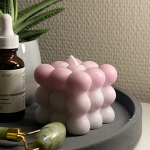 Bubble candle  - Bubble candle stor - lila ombre 