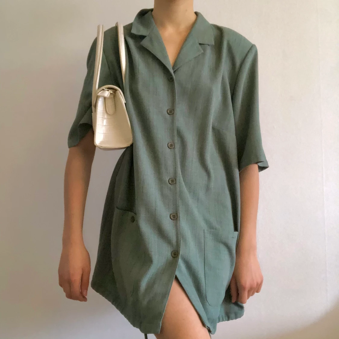 Mintgrön Gullig Klänning