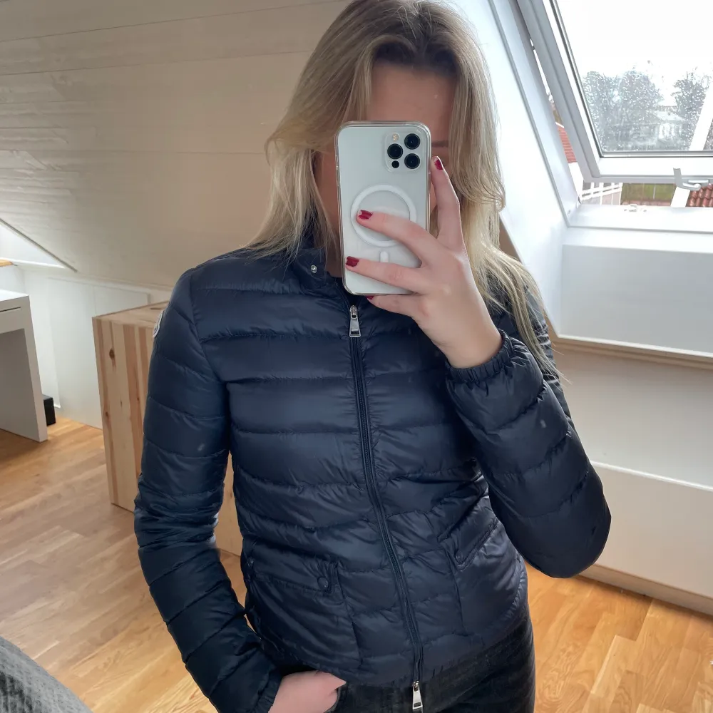 Marinbla Moncler Lans Jacka Jackor
