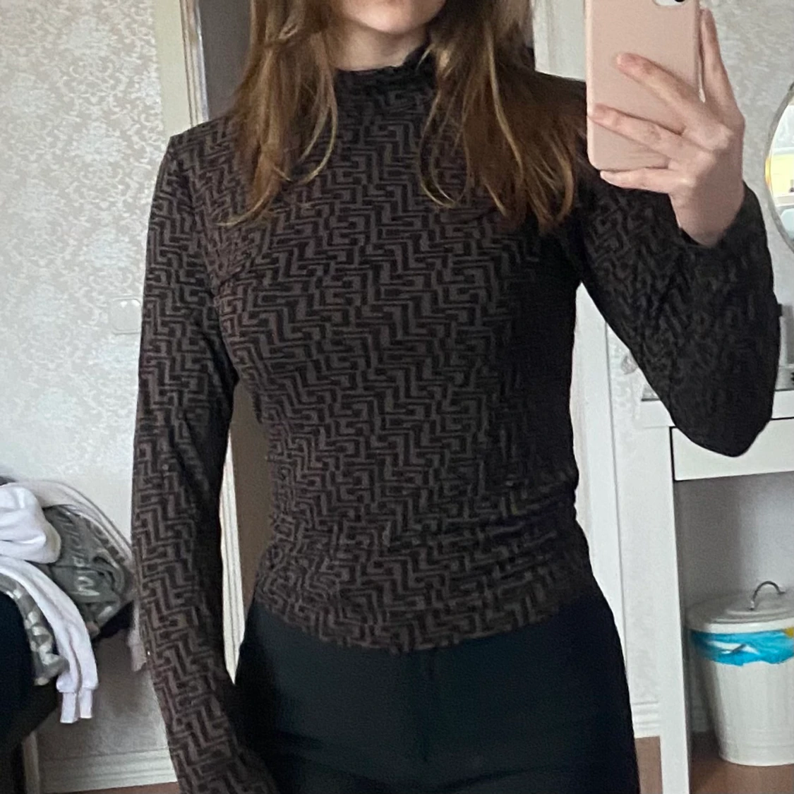 Brun svart polotröja - 91