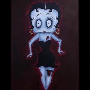 Jag säljer en handmålad Betty Boop tavla i akryl. Frakten är inräknad i priset:)