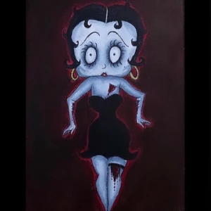 Betty boop tavla - Jag säljer en handmålad Betty Boop tavla i akryl. Frakten är inräknad i priset:)