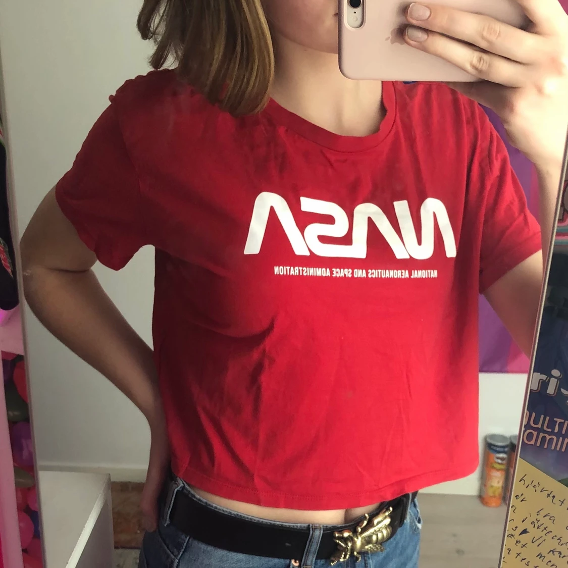 röd NASA t shirt - 90