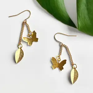 🌱 Meadow earrings 🌱 Supertunna fjärilar och blad✨