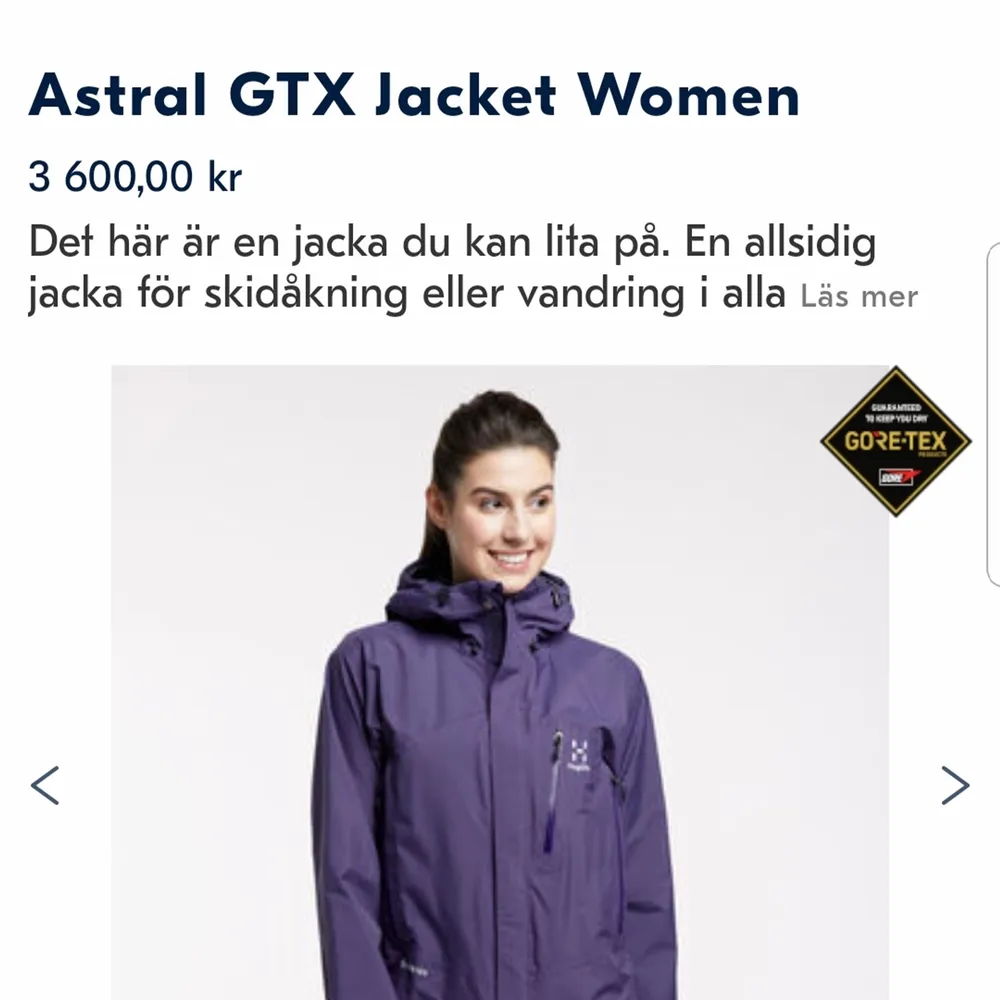 Astral gtx jacka använd nån gång som ny. Lila färg och storlek S kostar 3600. Mitt pris 2000. Jackor.