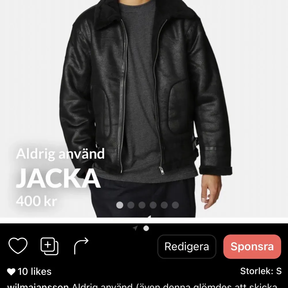 Helt oanvänd! Hann ej skicka tillbaka. Nypris 700. Jackor.