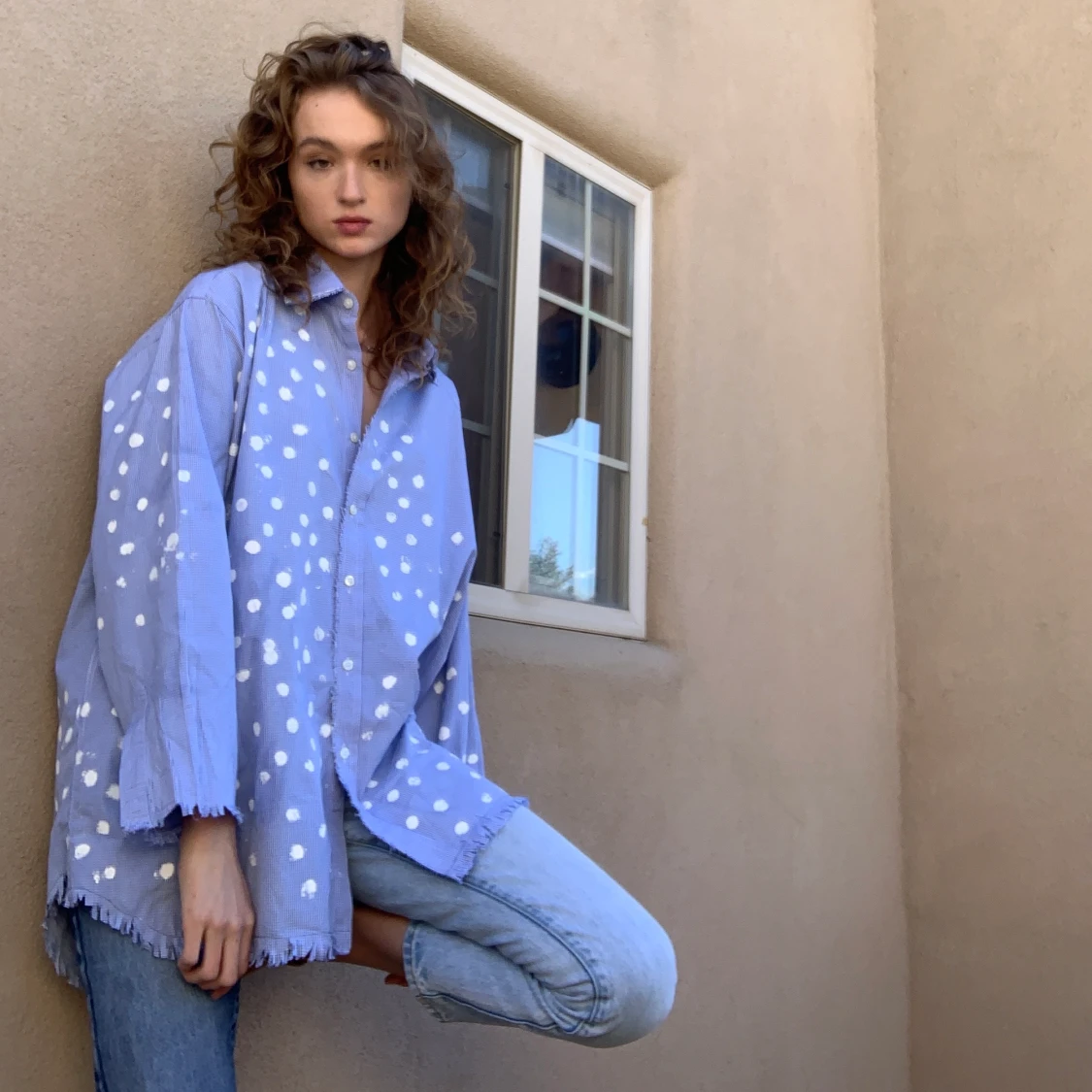 Vintage Collard Shirt, Upcycled  - 91