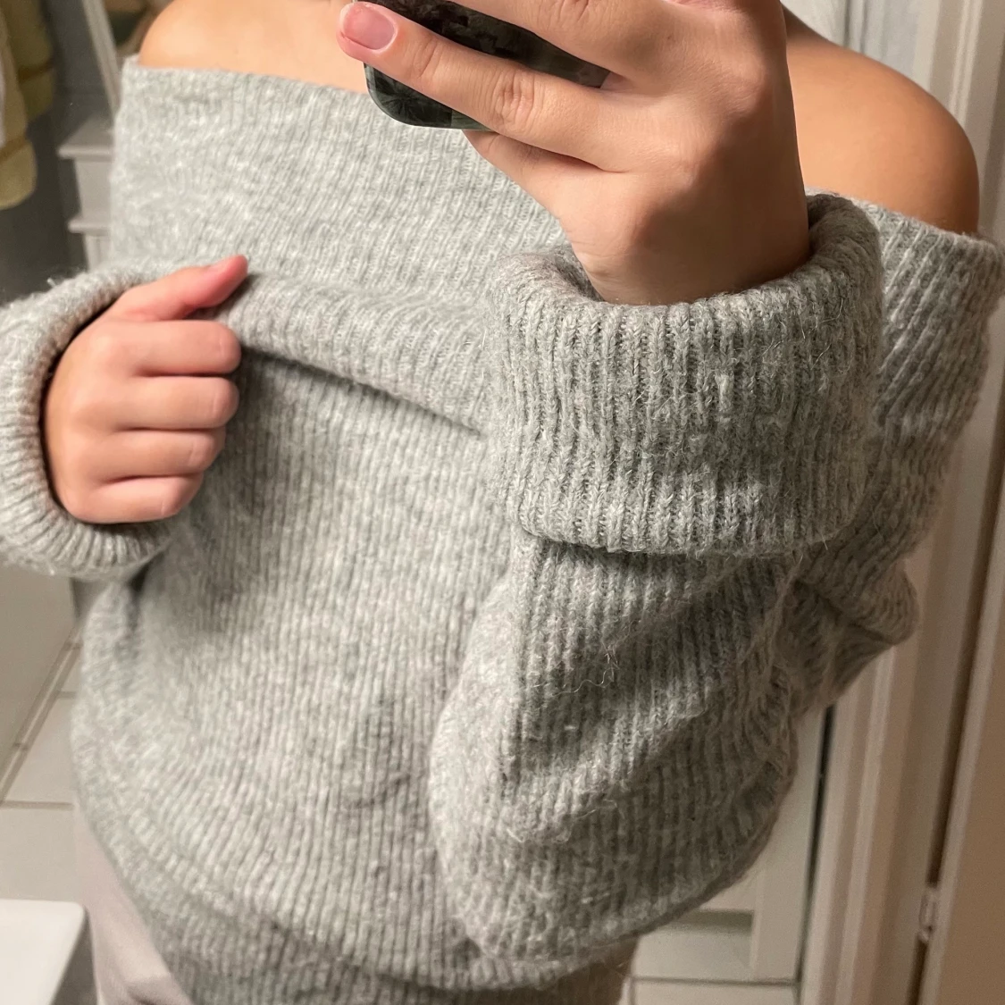 Mysig Stickad Tröja - 90