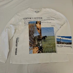 Långärmad tröja från zara i storlek M - Långärmad tröja från zara med tryck på framsidan och ärmen🌟 storlek M