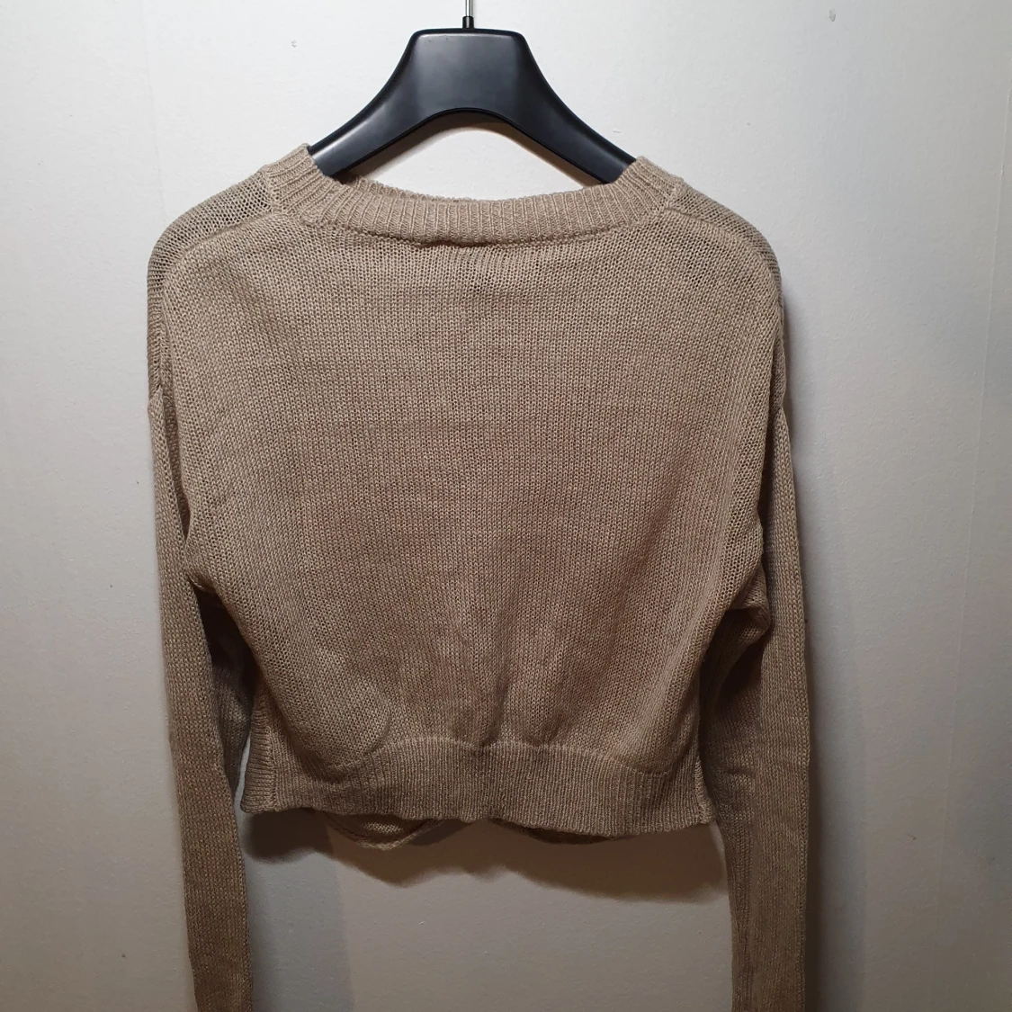 Beige stickad topp - 90