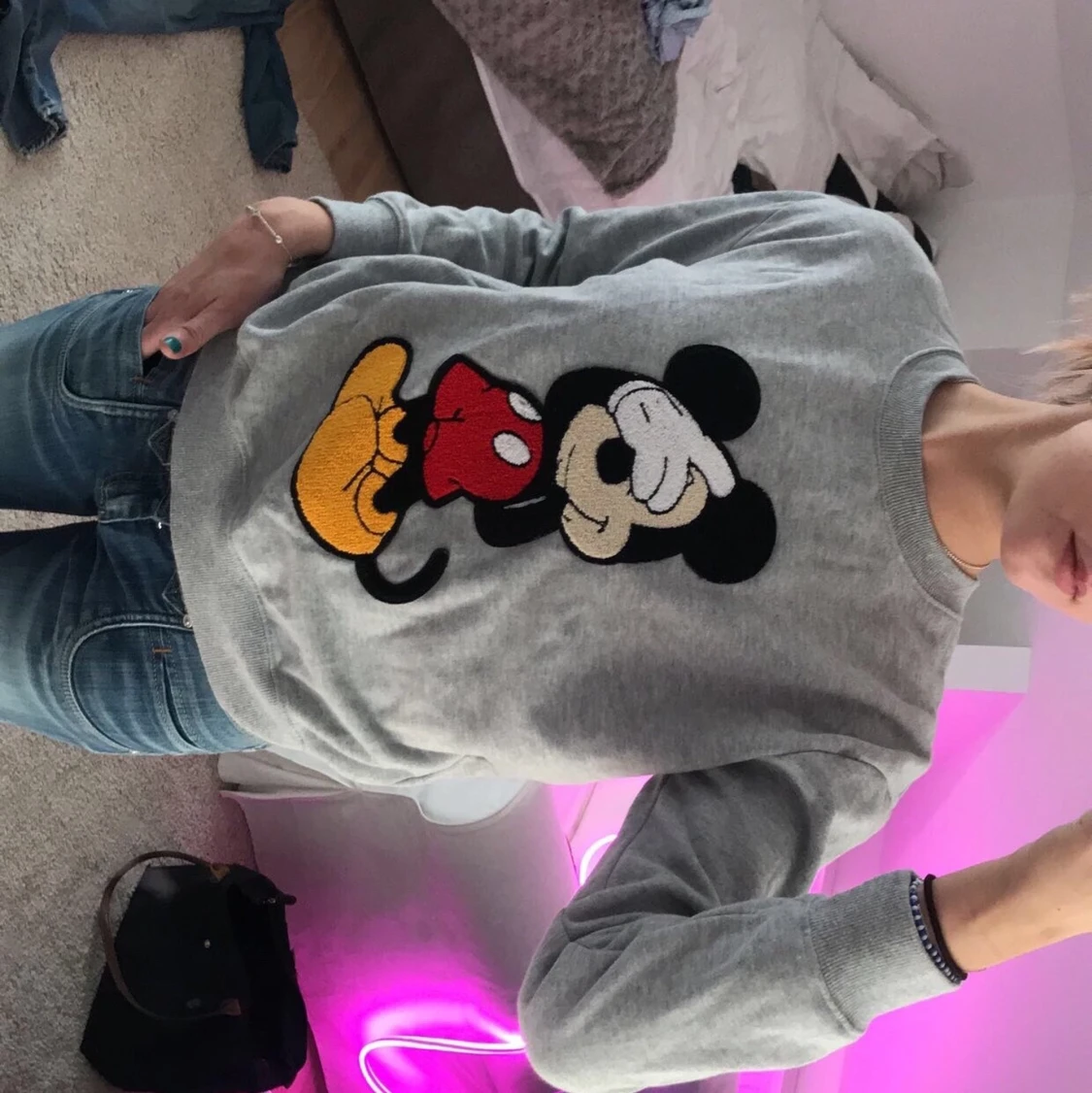 Tjocktröja med mickey - 90