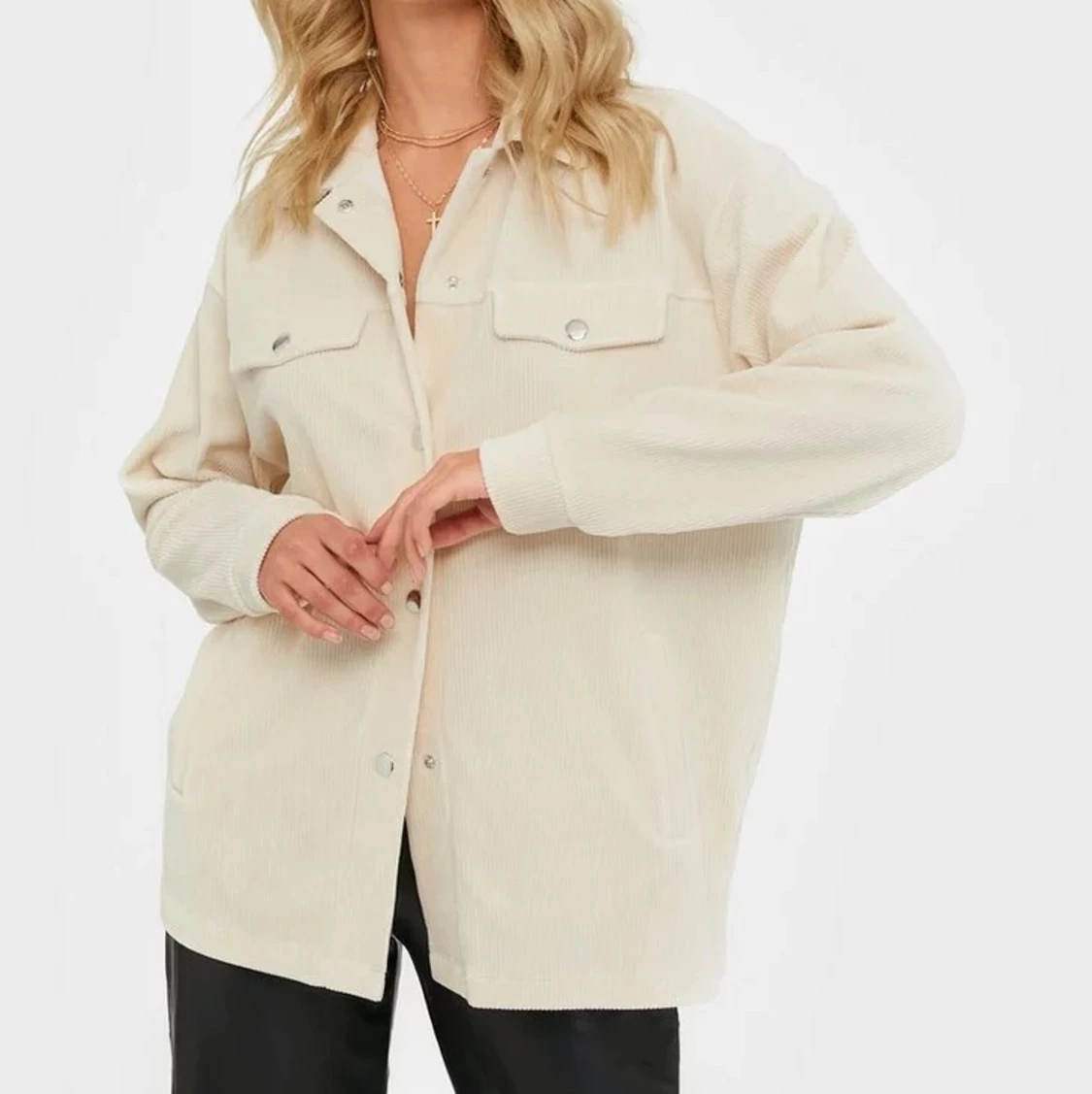 Oversize mesh skjorta