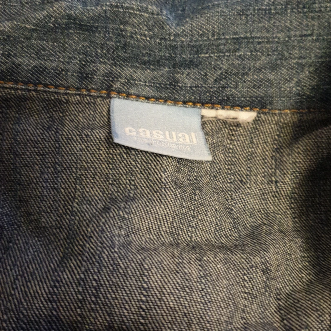 Jeansjacka/skjorta med spetskant - 90