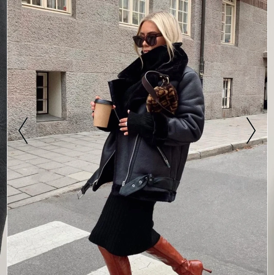 Vinterjacka i läder