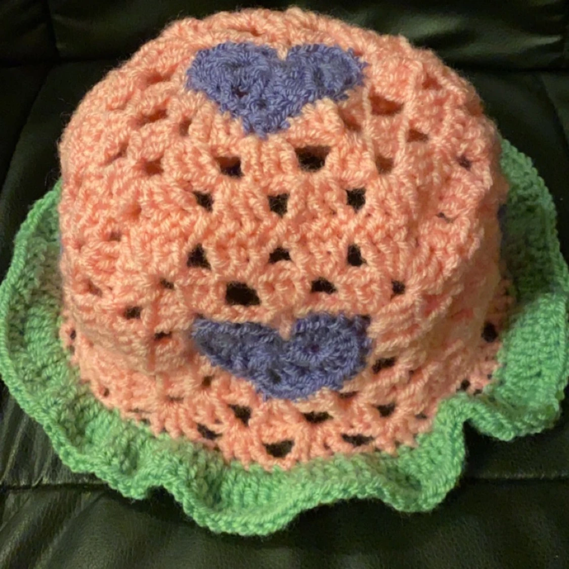 Hemmagjord virkad fiskehatt💗 - 90