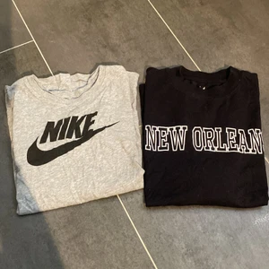 Tshirts - 2 basic t-shirts med tryck fram. Ena är från Nike , skulle säga xs, den andra är från soc i storlek s. Båda för 50kr!