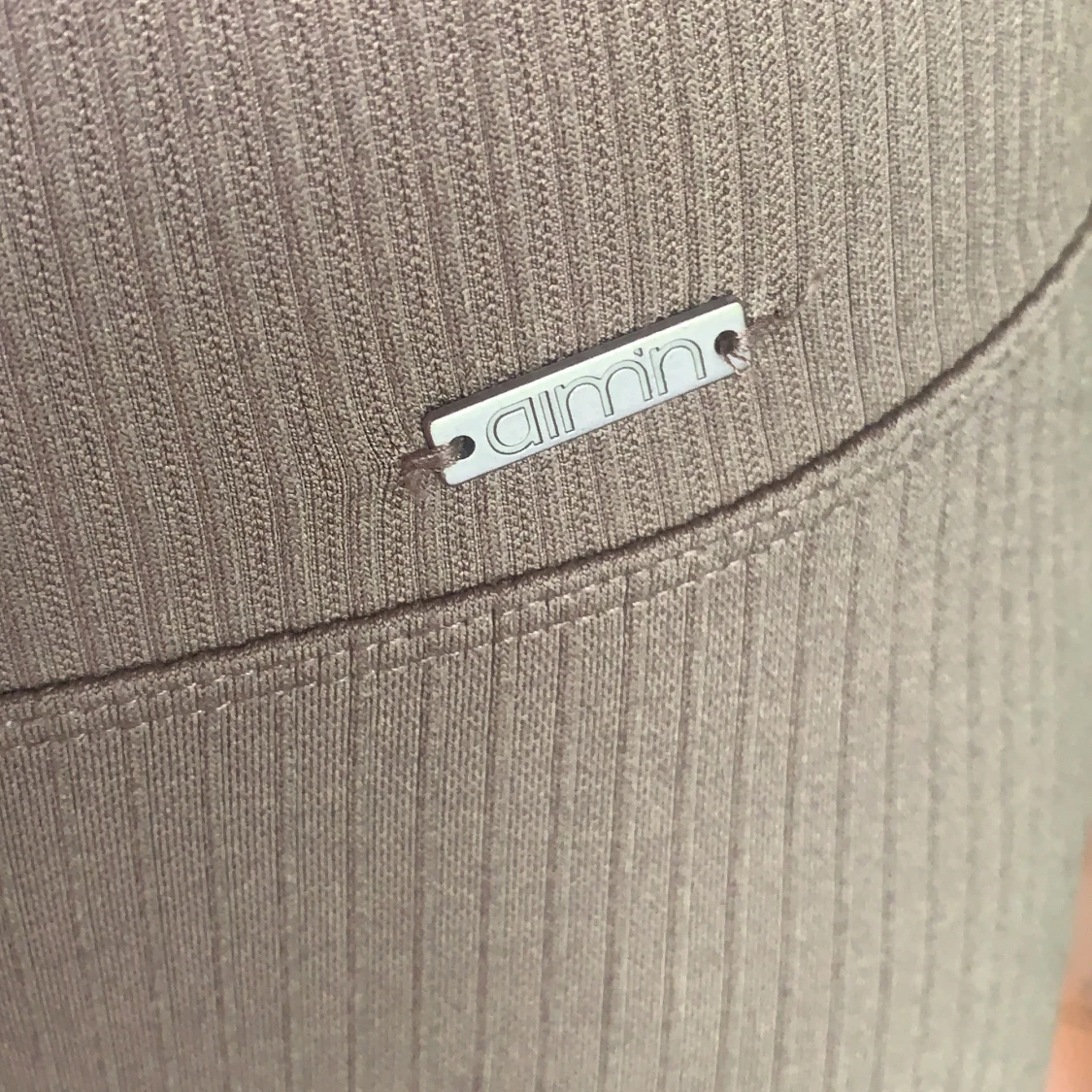 Aimn ribbed seamless tights Espresso M - 91