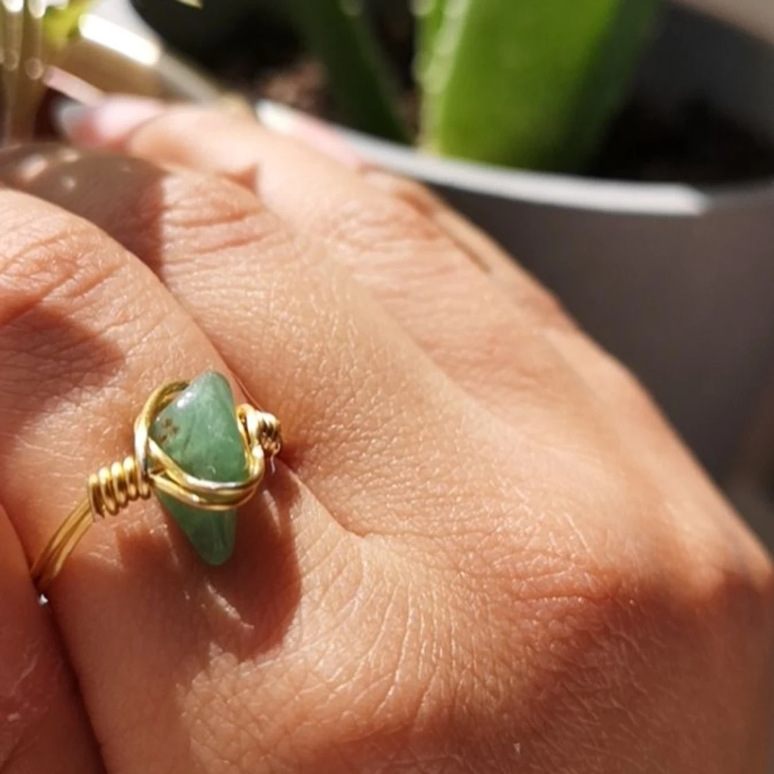 Grön Adventurin ring - 90