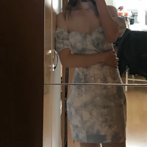 Pretty little thing Denim dress uk4 - Acid blue wash Bardot ruched sleeve dress from Pretty Little thing; brand new; tryout only; good condition