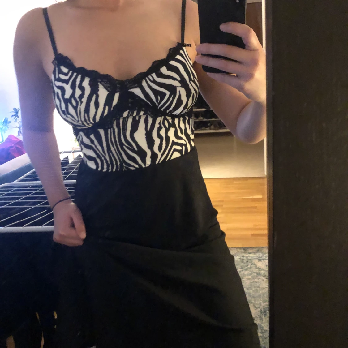 Zebramönstrat linne stl M - 91