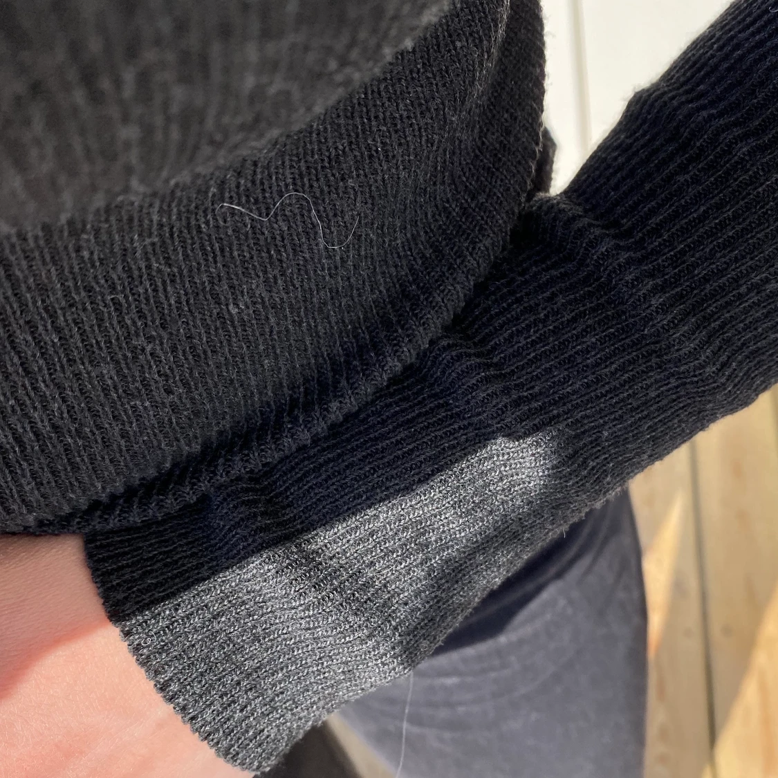 Ribbstickad halvpolo - 90