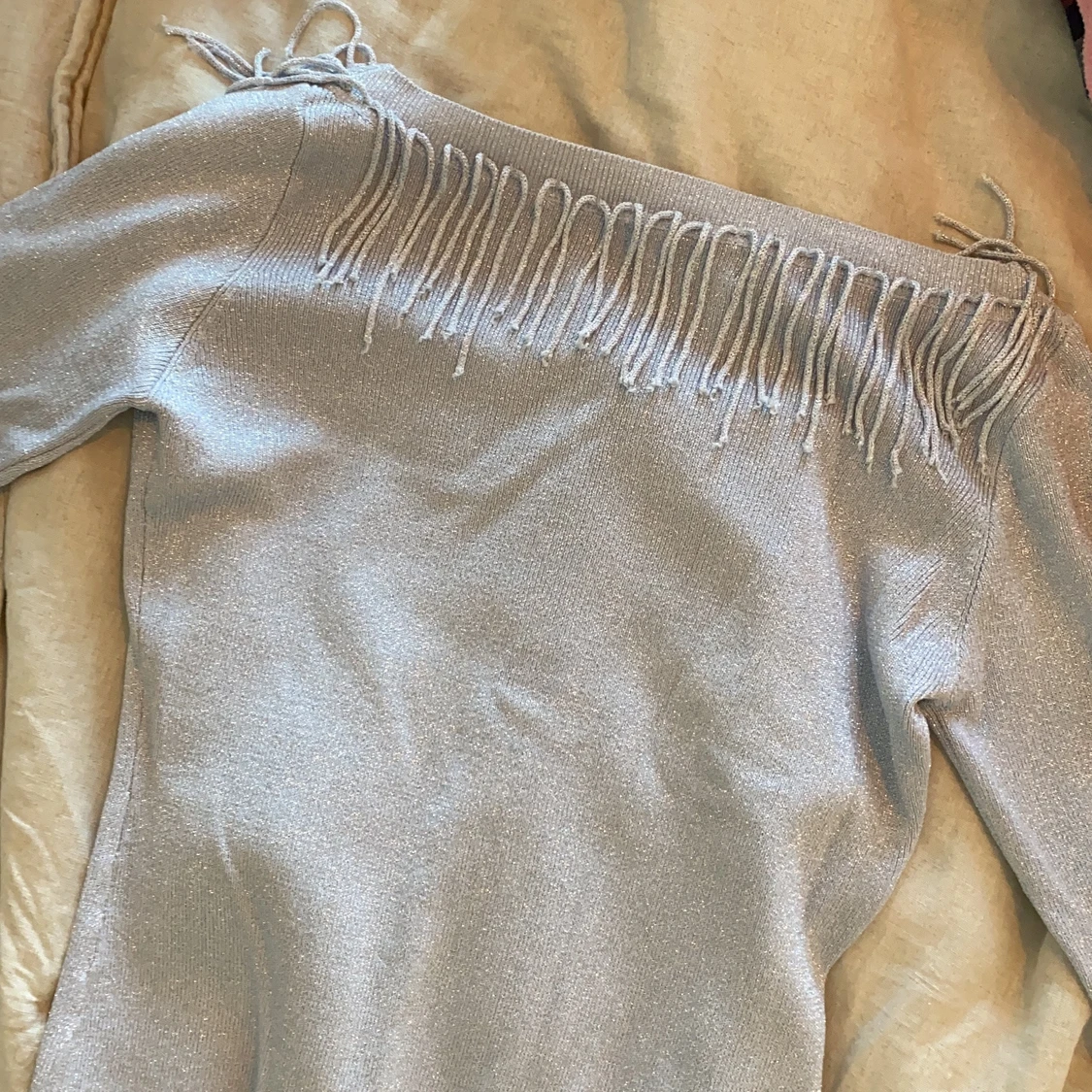 Glittrig silver tröja - 90