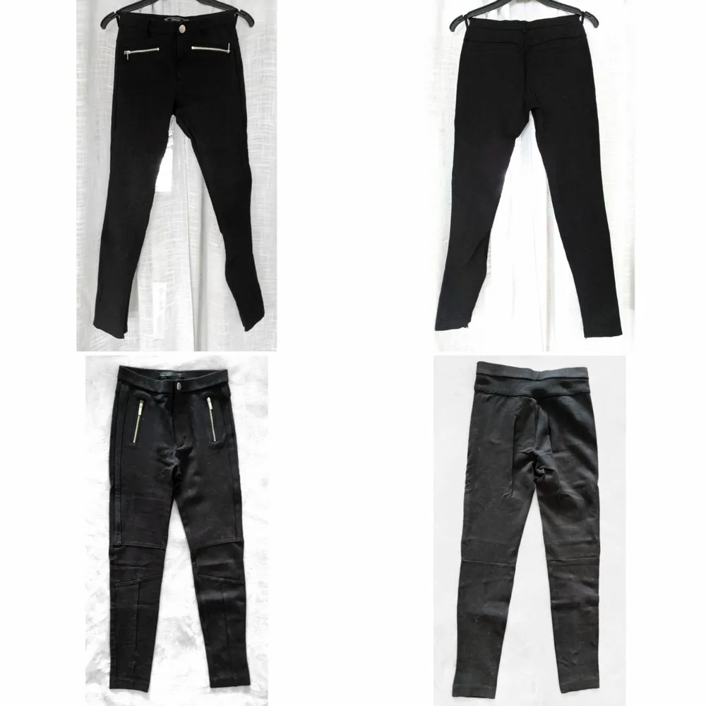 Säljer två svarta byxor i storlek S för 120kr, inklusive frakt. . Jeans & Byxor.
