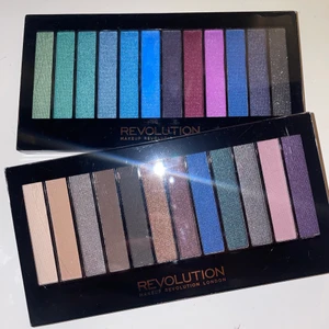 Ögonskuggspaletter - 2 ögonskuggspaletter som tyvärr inte kommer till användning. 2 färger är provade på den översta paletten annars är dem oanvända. Frakt tillkommer. 80kr för båda