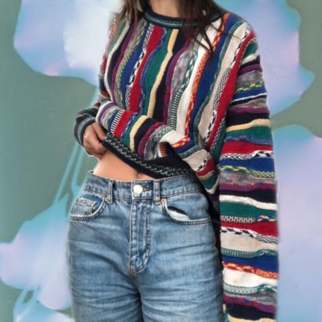 Vintage mönstrad tröja