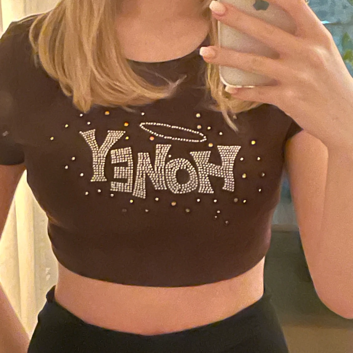 Brun croptop🤎 storlek :s