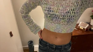Långärmad crop top - Stickad tröja från zara som endast har blivit använd en gång. Storlek S.