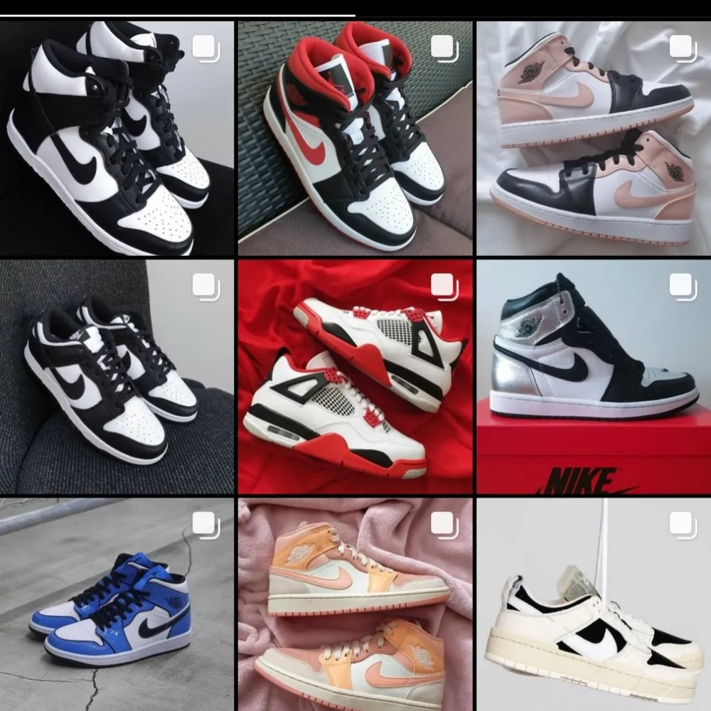 Tjena! Säljer massa olika modeller av Jordans och Nike Dunks. In och följ oss på instagram @crepmania_se. Säg att du kommer från Plick så får du 100 kr rabatt på din första beställning 👟 OBS! Måste följa oss för att erbjudandet ska gälla. . Skor.