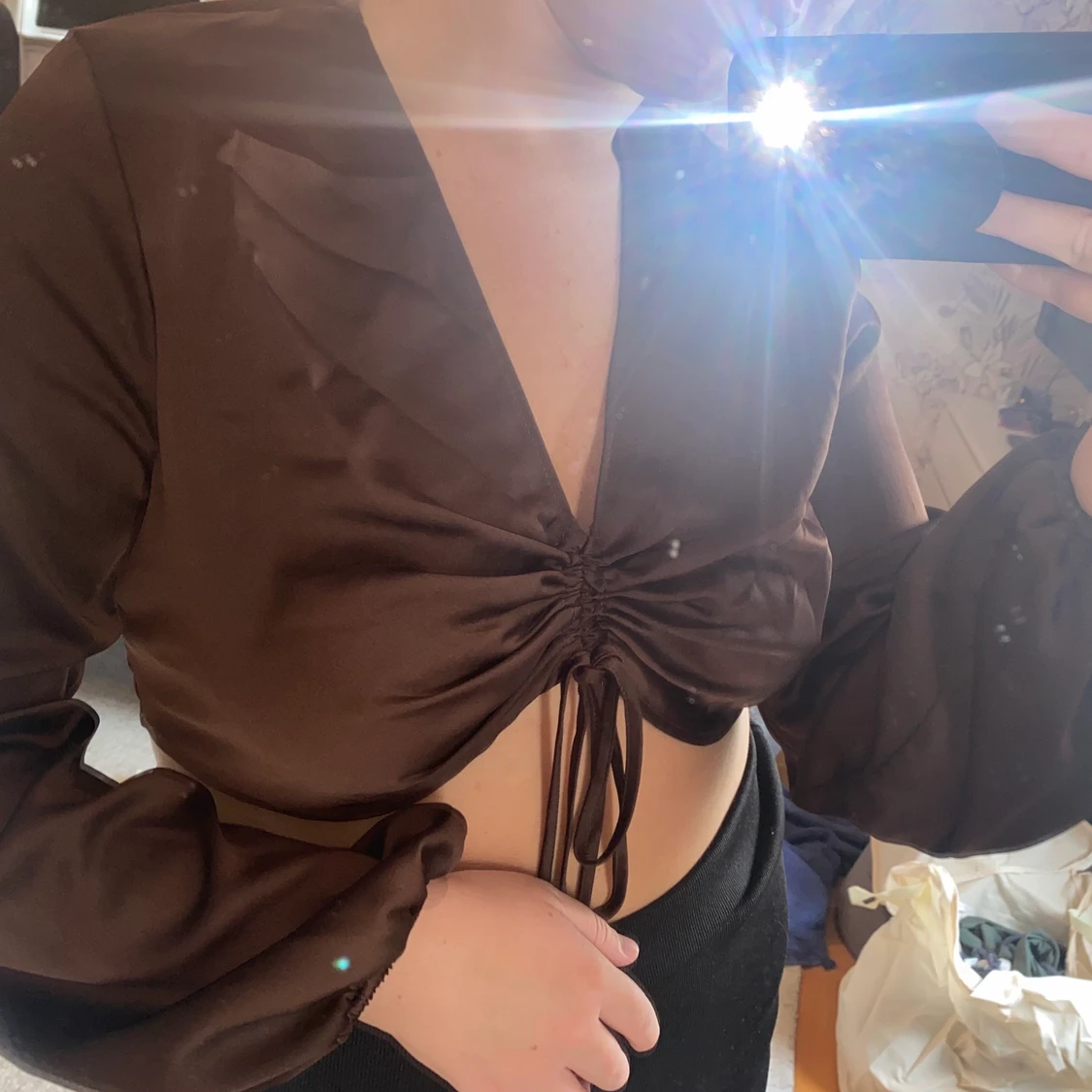 Glansig top🤎 ASOS - 90