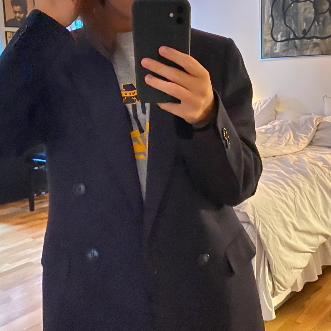 Marinblå kavaj - 91