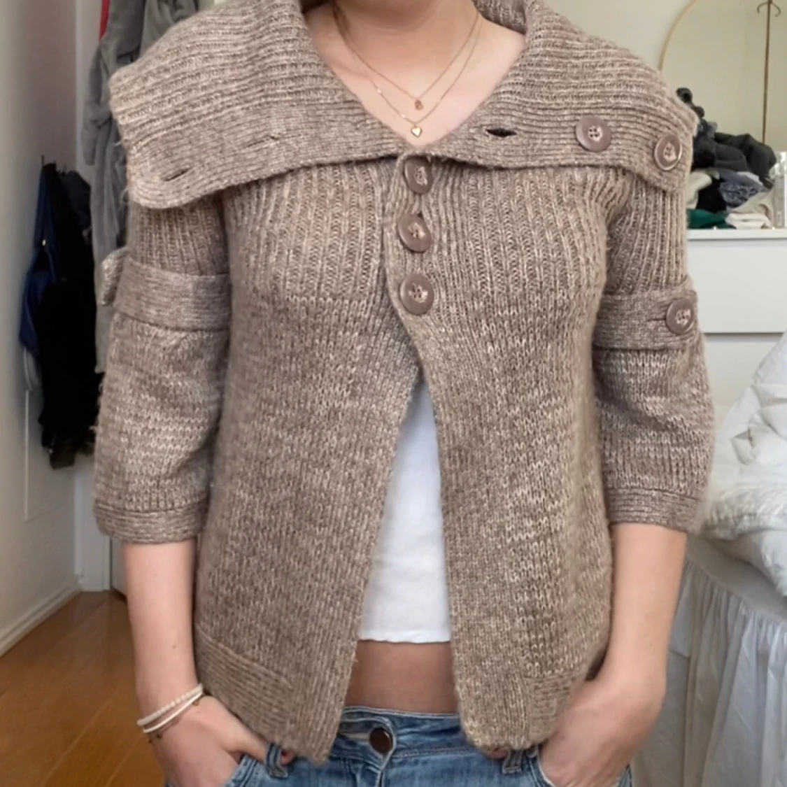 Trekvartsärmad kofta  - 90