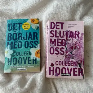 Säljer två böcker. ”It ends With us” och ”It starts with us” båda är på svenska. Så så bra böcker, rekommenderar att läsa dem! Ena boken är i nyskick och den andra har lite små slitningar på bok omslaget. Köp en för 60kr, båda för 100kr! 