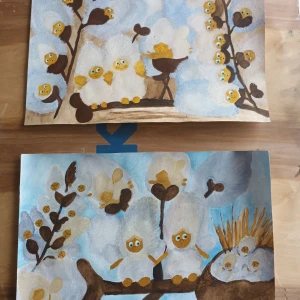 Tavlor - Oljemålningar av mig själv 3000 sek styck med glas och ram målade på 40x30 A3 akvarell papper 