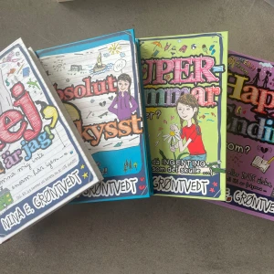 Hej, det är jag! Bokserie - Komplett bokserie av Nina E. Gröntvedt. Inbundna. 75kr/st eller 200kr för alla fyra. Nyskick.