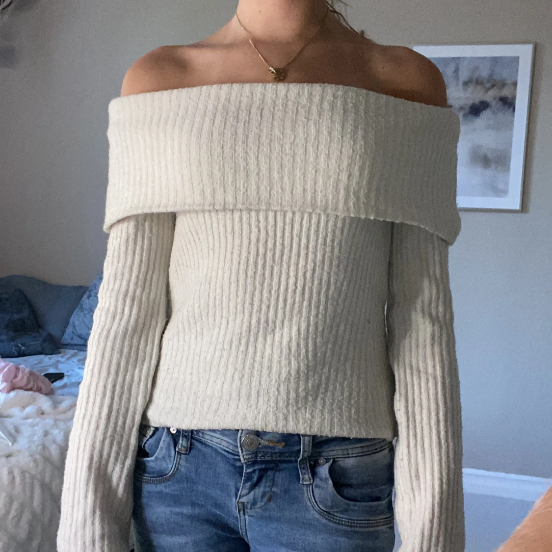 Off shoulder tröja