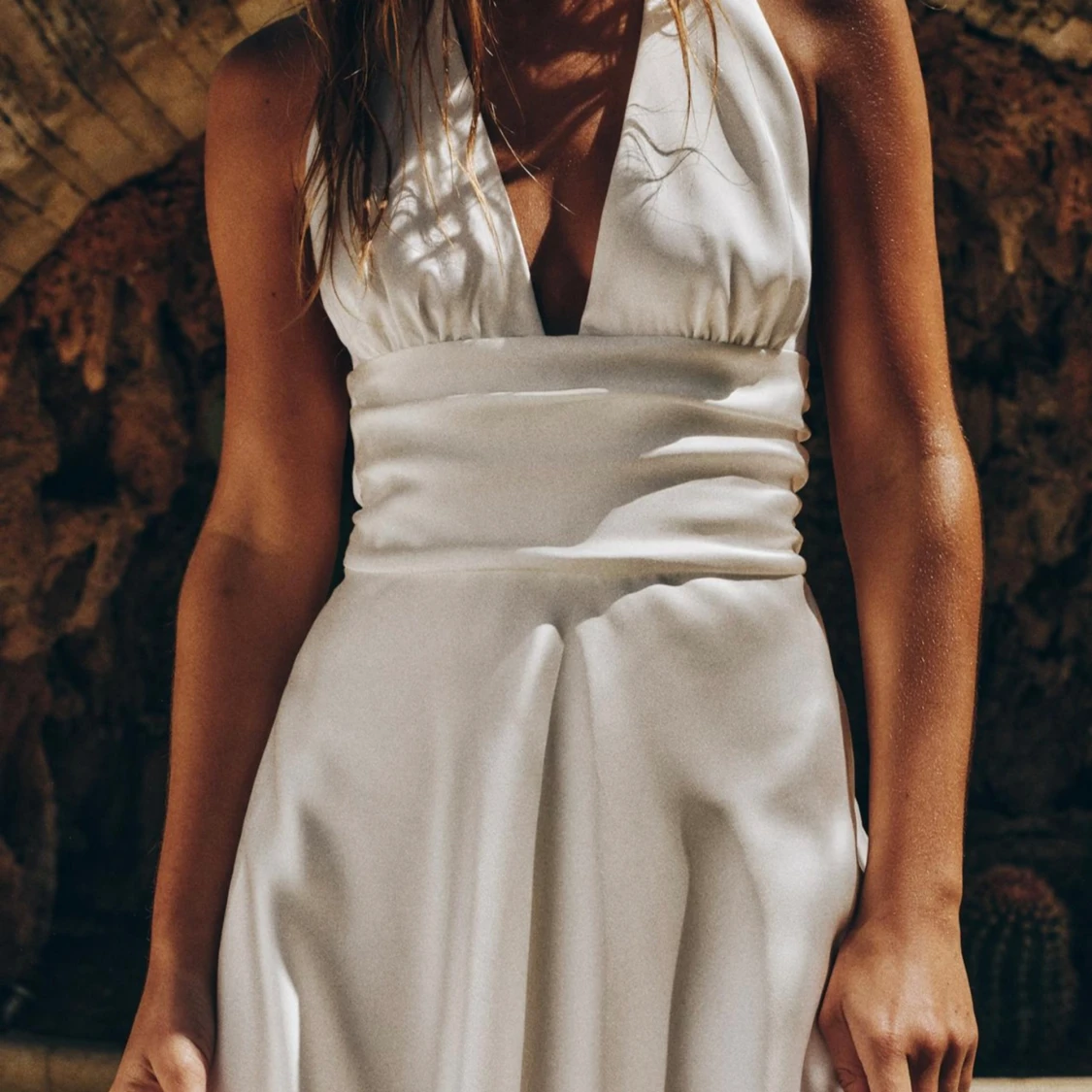 Satin klänning - 90