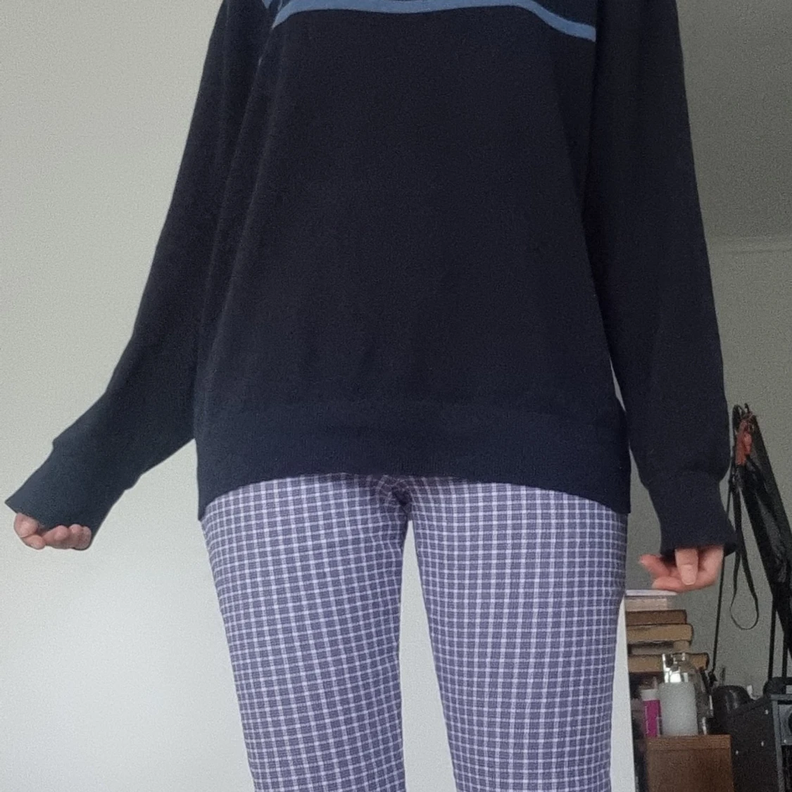 Purple plaid pants - 90